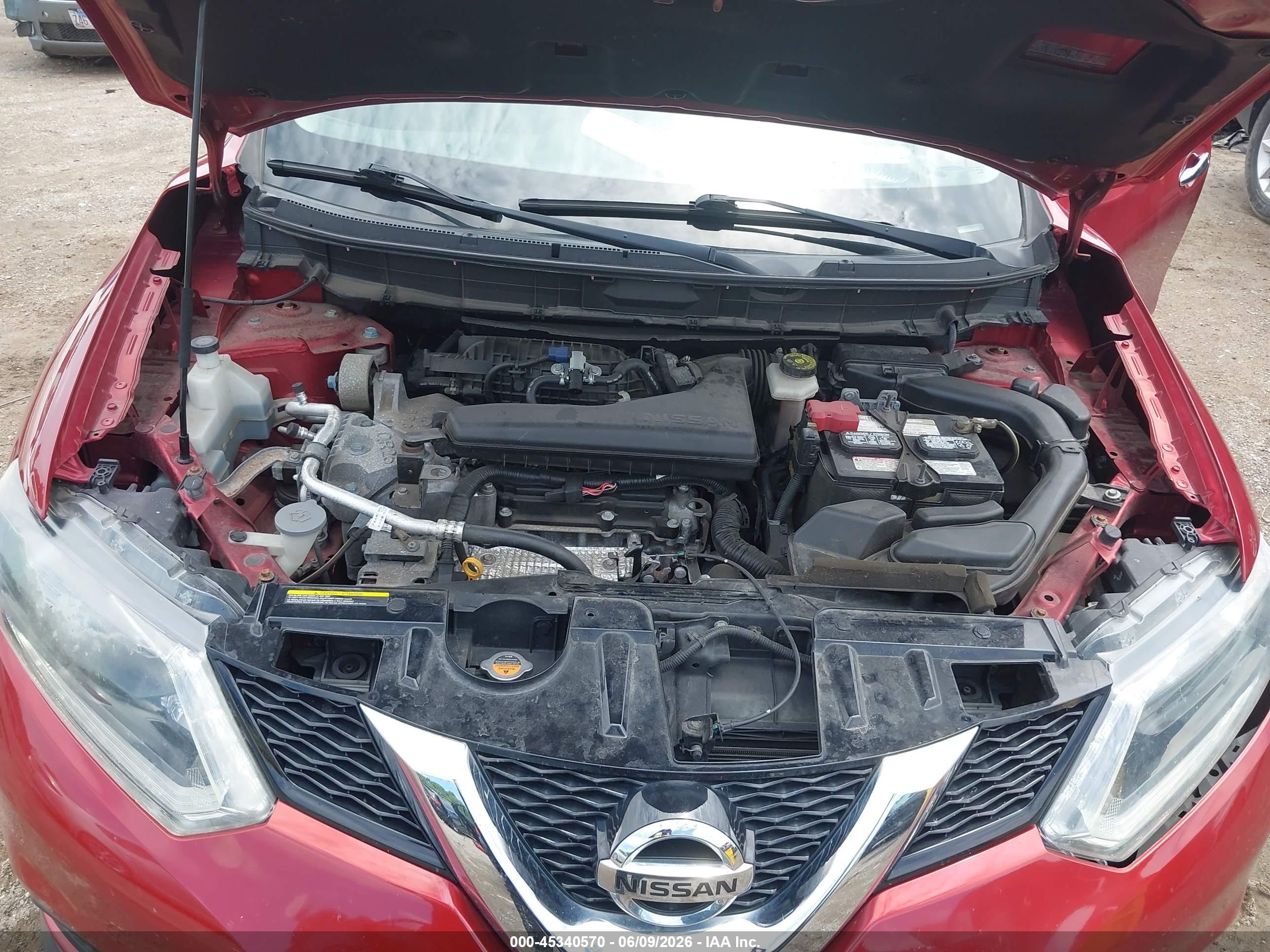2015 Nissan Rogue S Красный vin: KNMAT2MV9FP515110