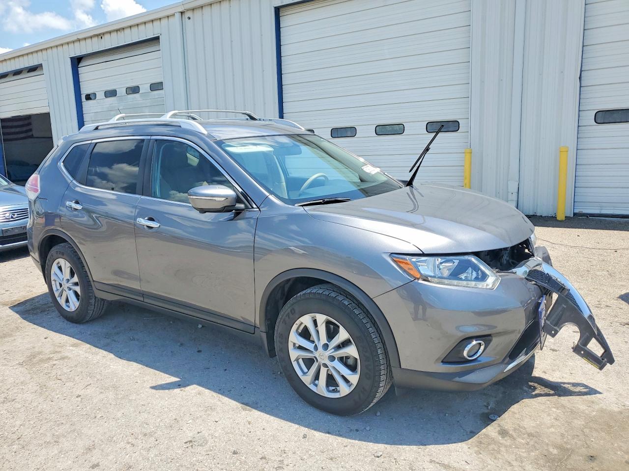 2015 Nissan Rogue Sv Gray vin: KNMAT2MV9FP520758