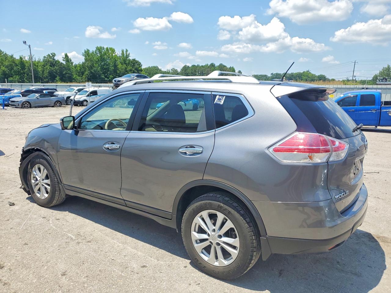 2015 Nissan Rogue Sv Gray vin: KNMAT2MV9FP520758