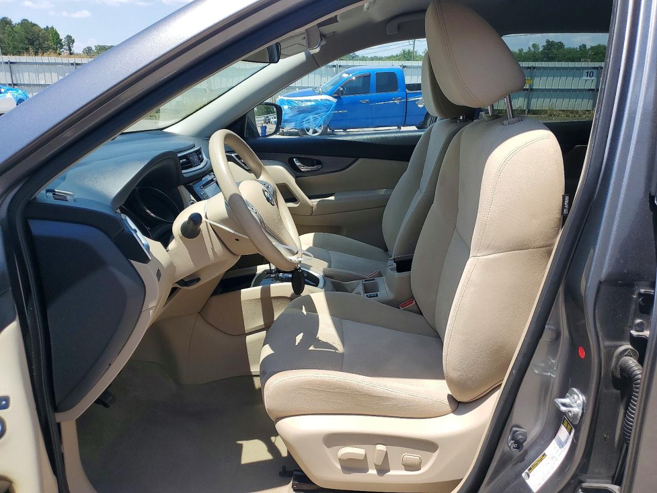 2015 Nissan Rogue Sv Gray vin: KNMAT2MV9FP520758