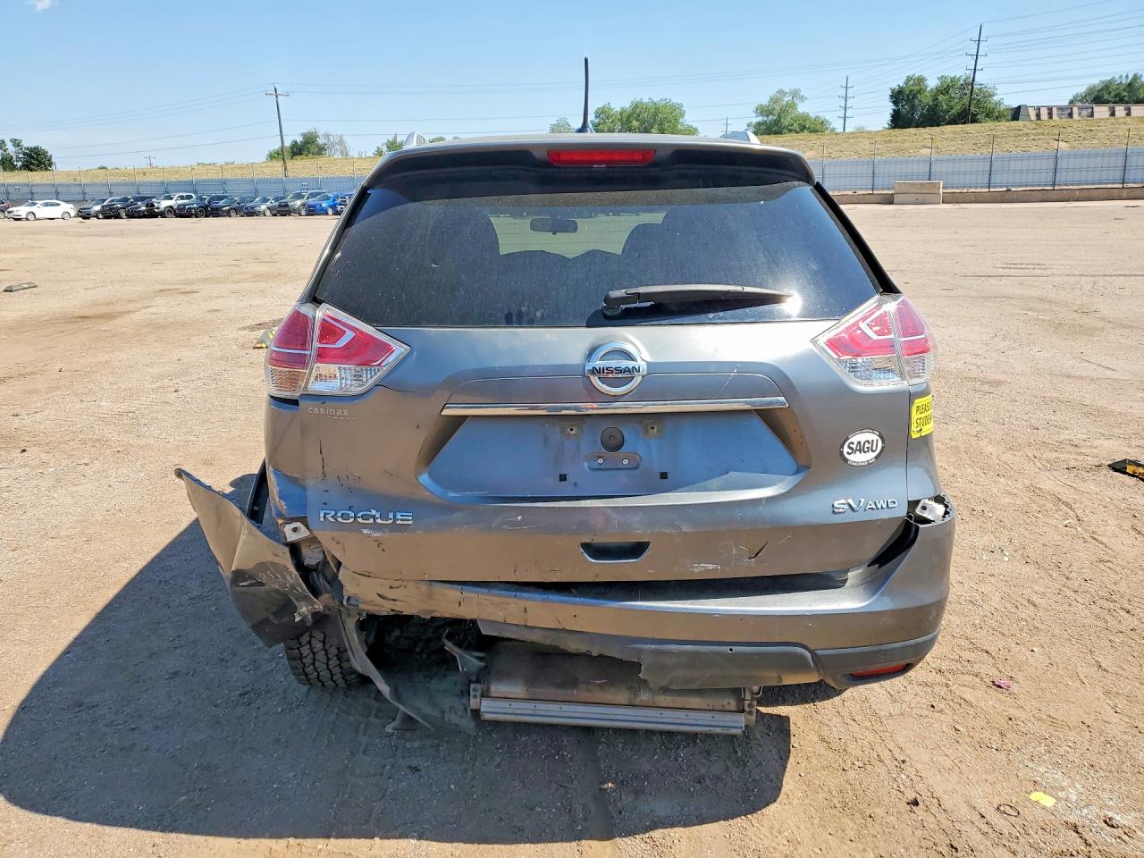 2015 Nissan Rogue Sv Gray vin: KNMAT2MV9FP525894