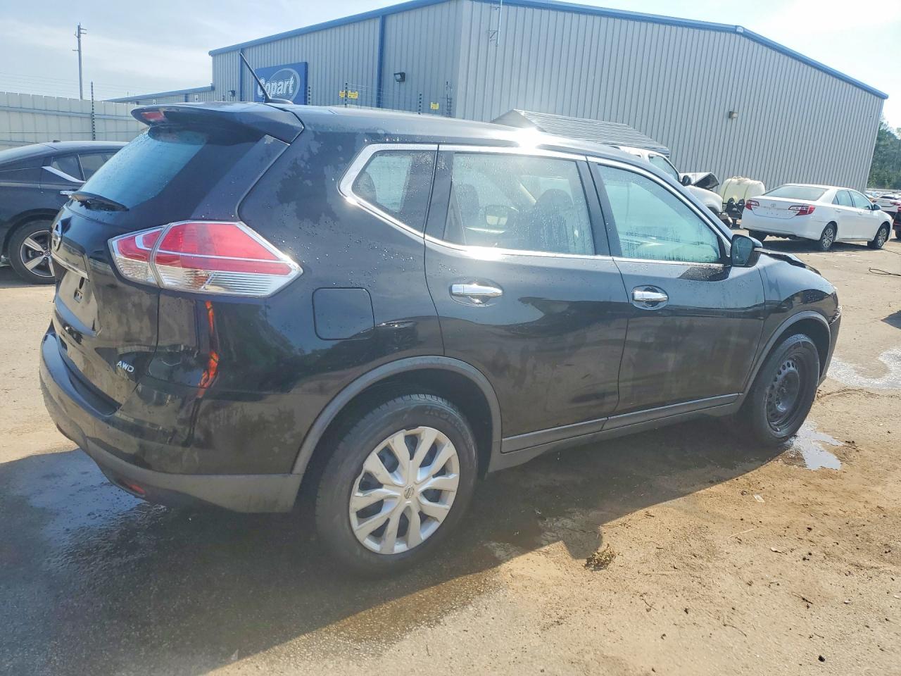 2015 Nissan Rogue S Black vin: KNMAT2MV9FP528553