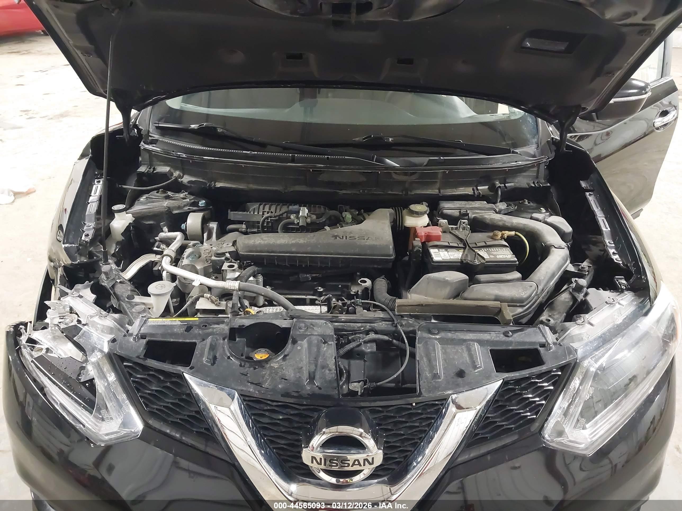 2015 Nissan Rogue S Black vin: KNMAT2MV9FP528732