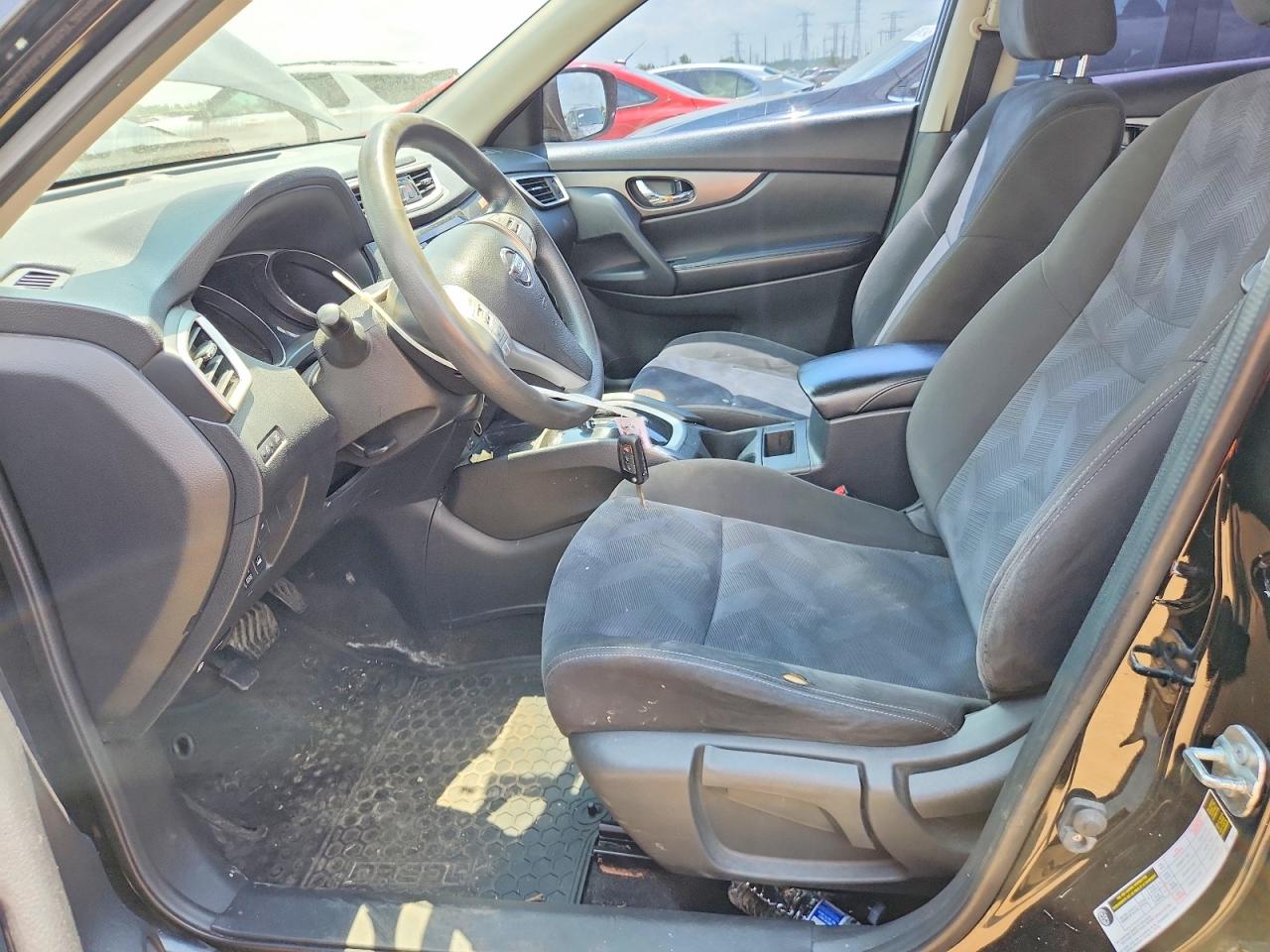 2015 Nissan Rogue S Black vin: KNMAT2MV9FP528794