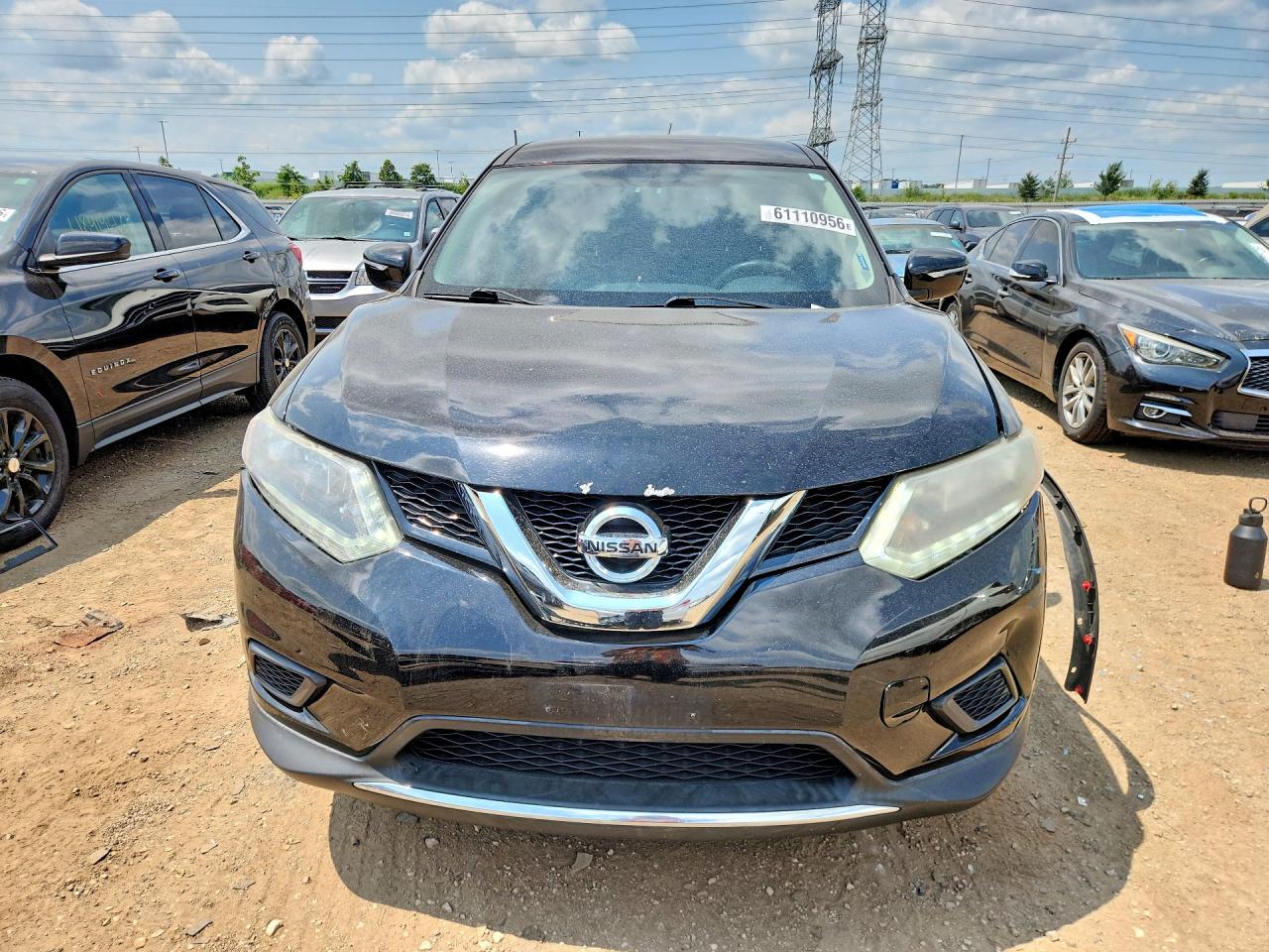 2015 Nissan Rogue S Black vin: KNMAT2MV9FP528794