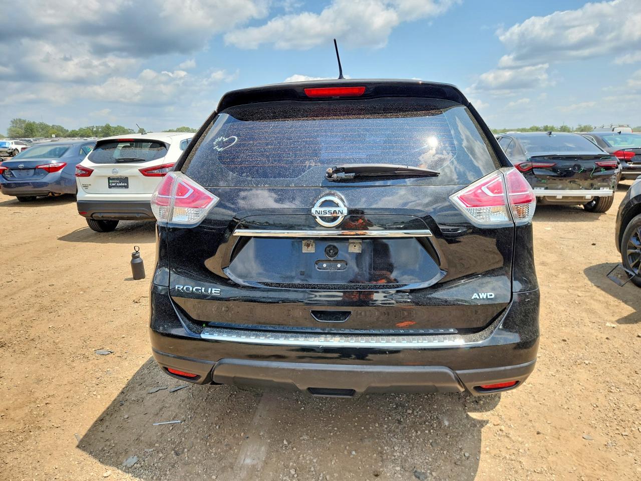 2015 Nissan Rogue S Black vin: KNMAT2MV9FP528794