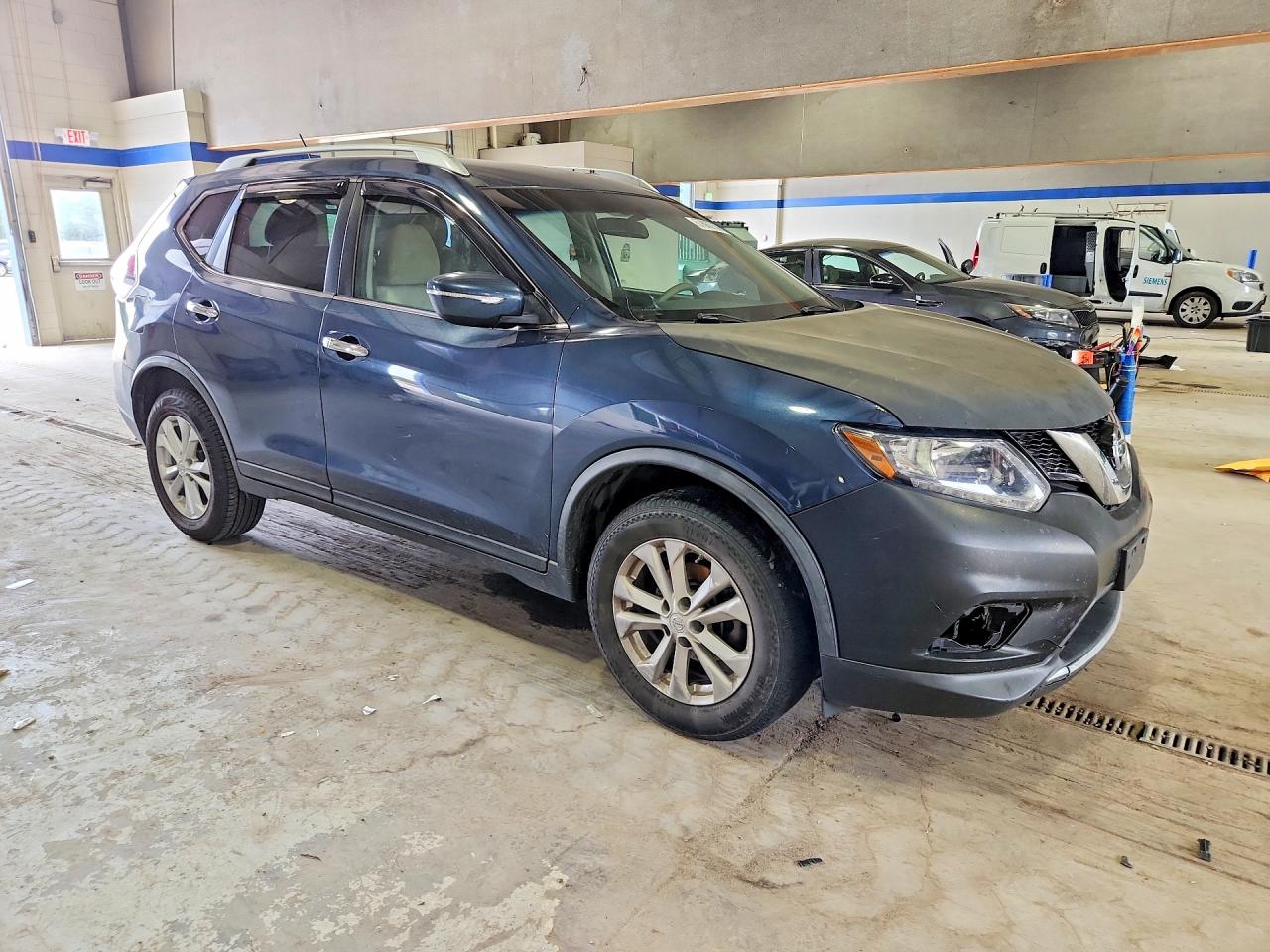 2015 Nissan Rogue Sv Blue vin: KNMAT2MV9FP533140