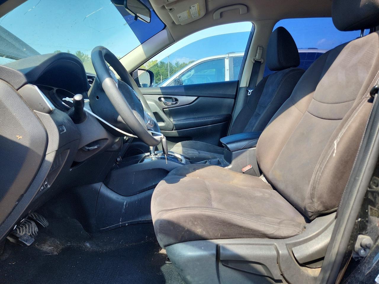 2015 Nissan Rogue S Black vin: KNMAT2MV9FP538273