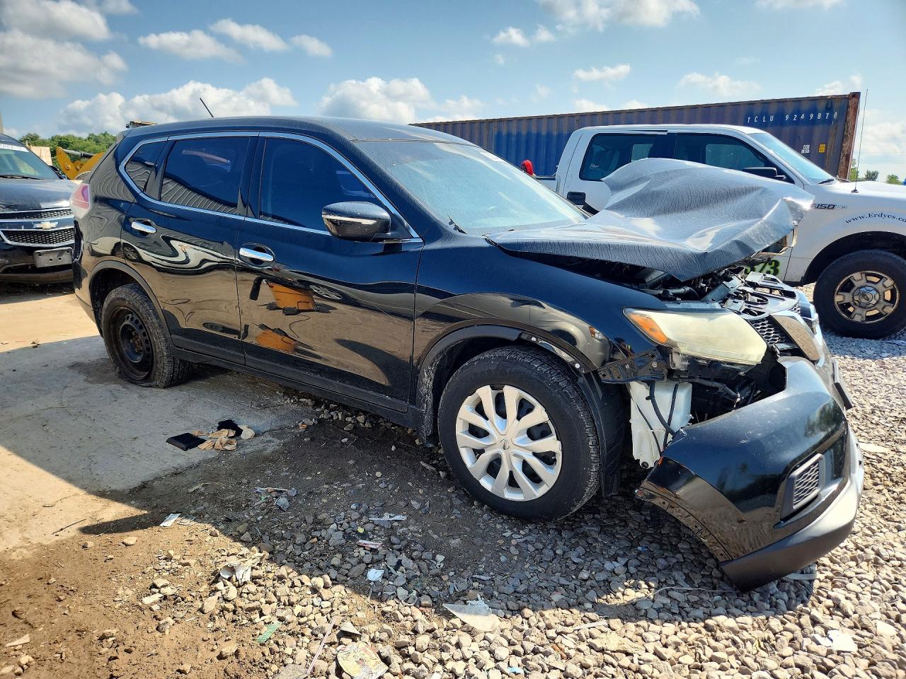 2015 Nissan Rogue S Black vin: KNMAT2MV9FP538273
