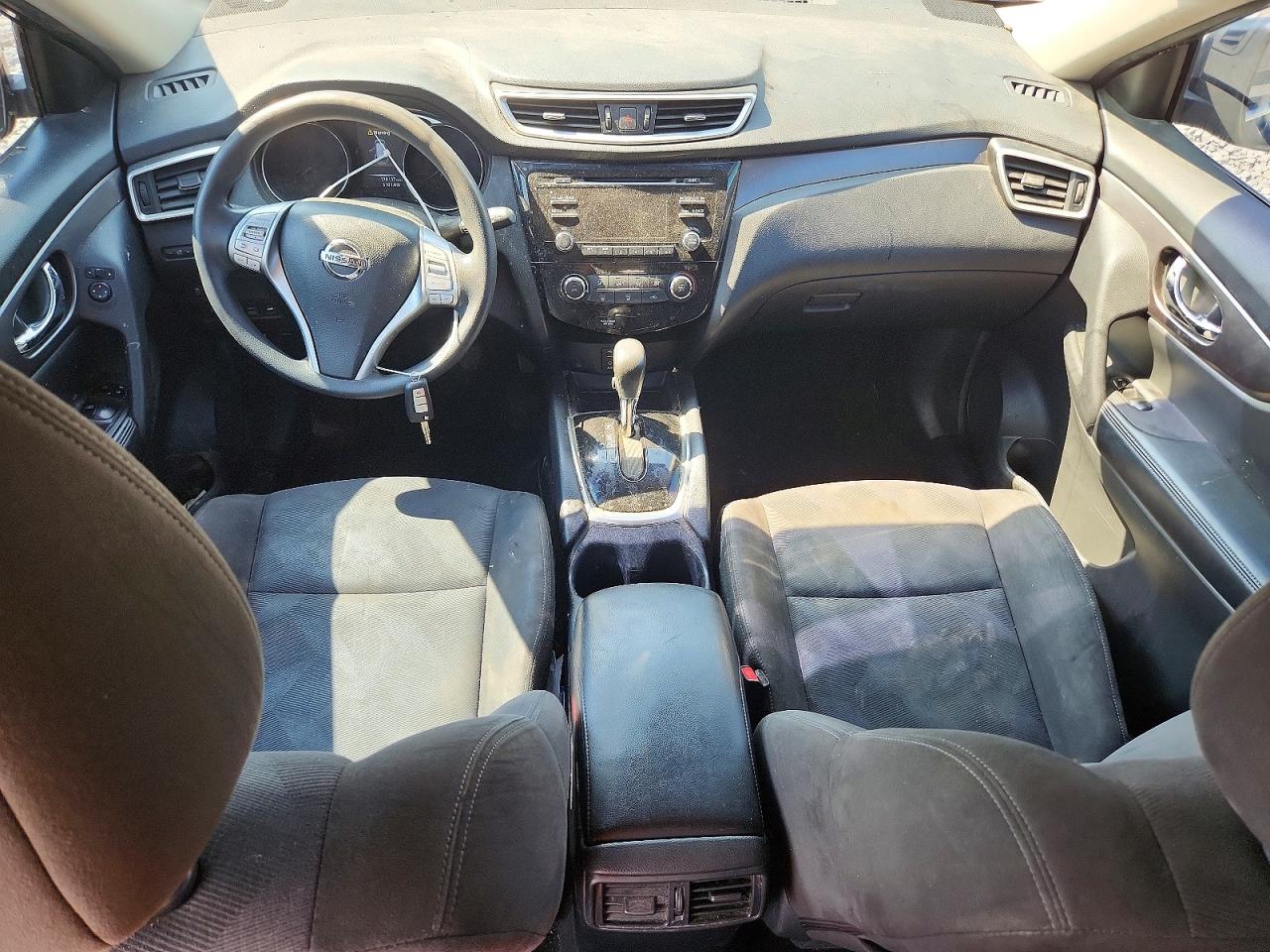 2015 Nissan Rogue S Black vin: KNMAT2MV9FP538273