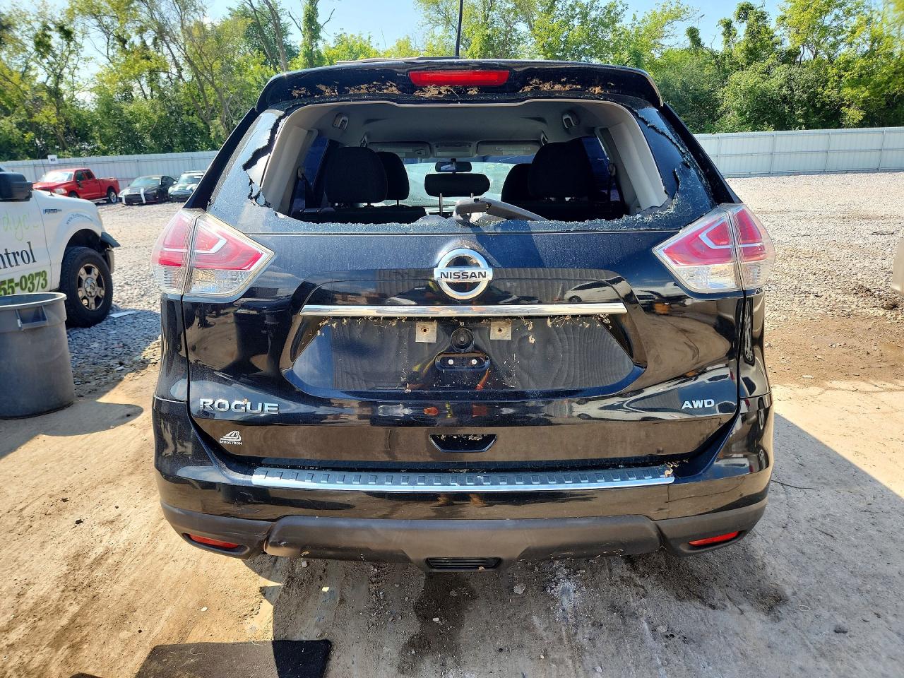 2015 Nissan Rogue S Black vin: KNMAT2MV9FP538273