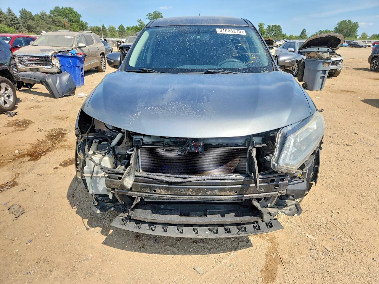 2015 Nissan Rogue S Gray vin: KNMAT2MV9FP538712