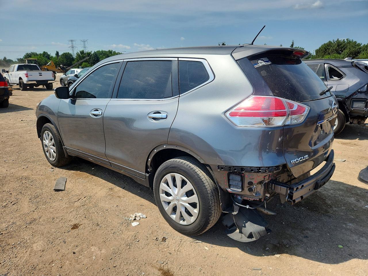 2015 Nissan Rogue S Gray vin: KNMAT2MV9FP538712