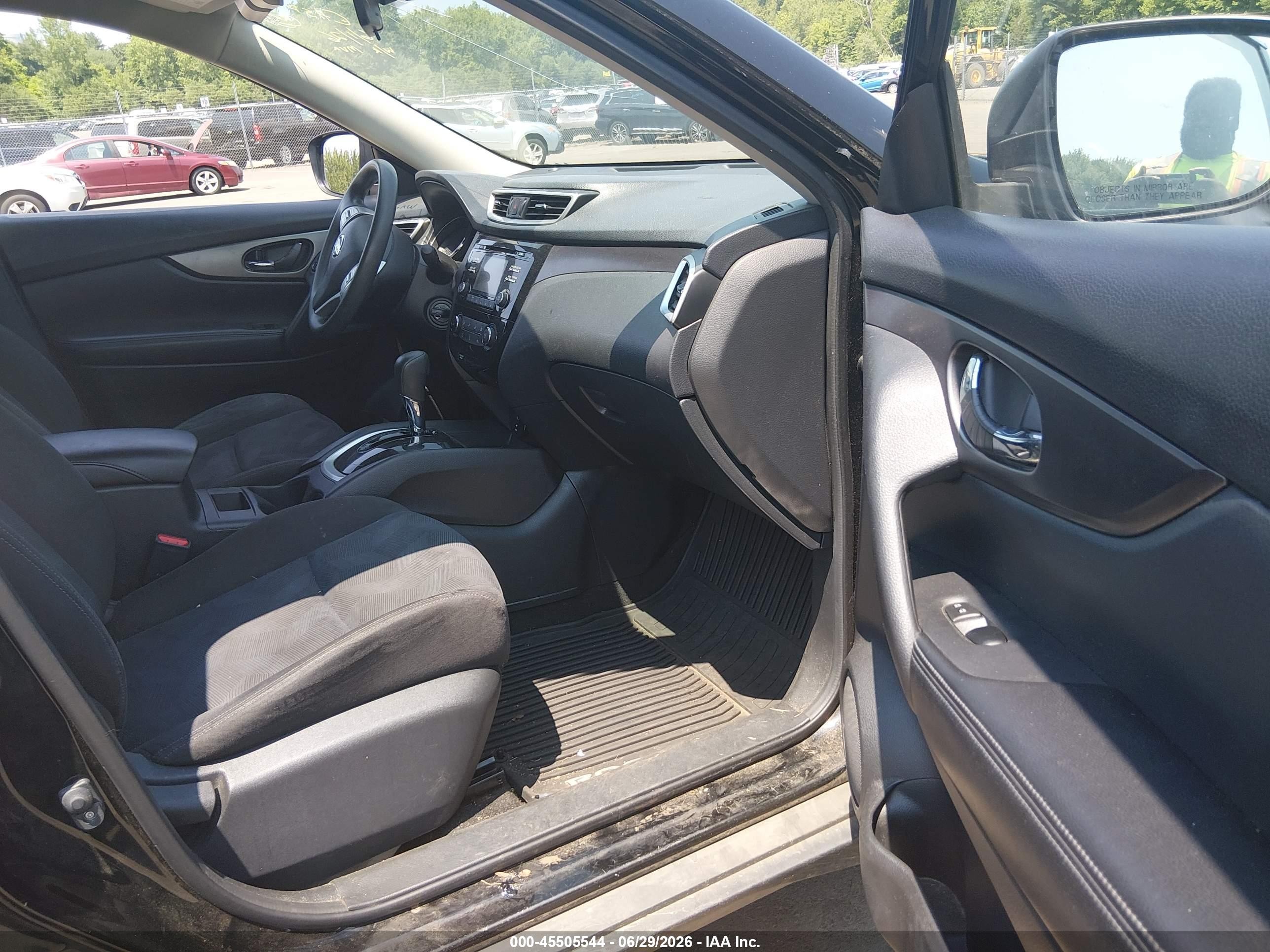 2015 Nissan Rogue S Black vin: KNMAT2MV9FP544297