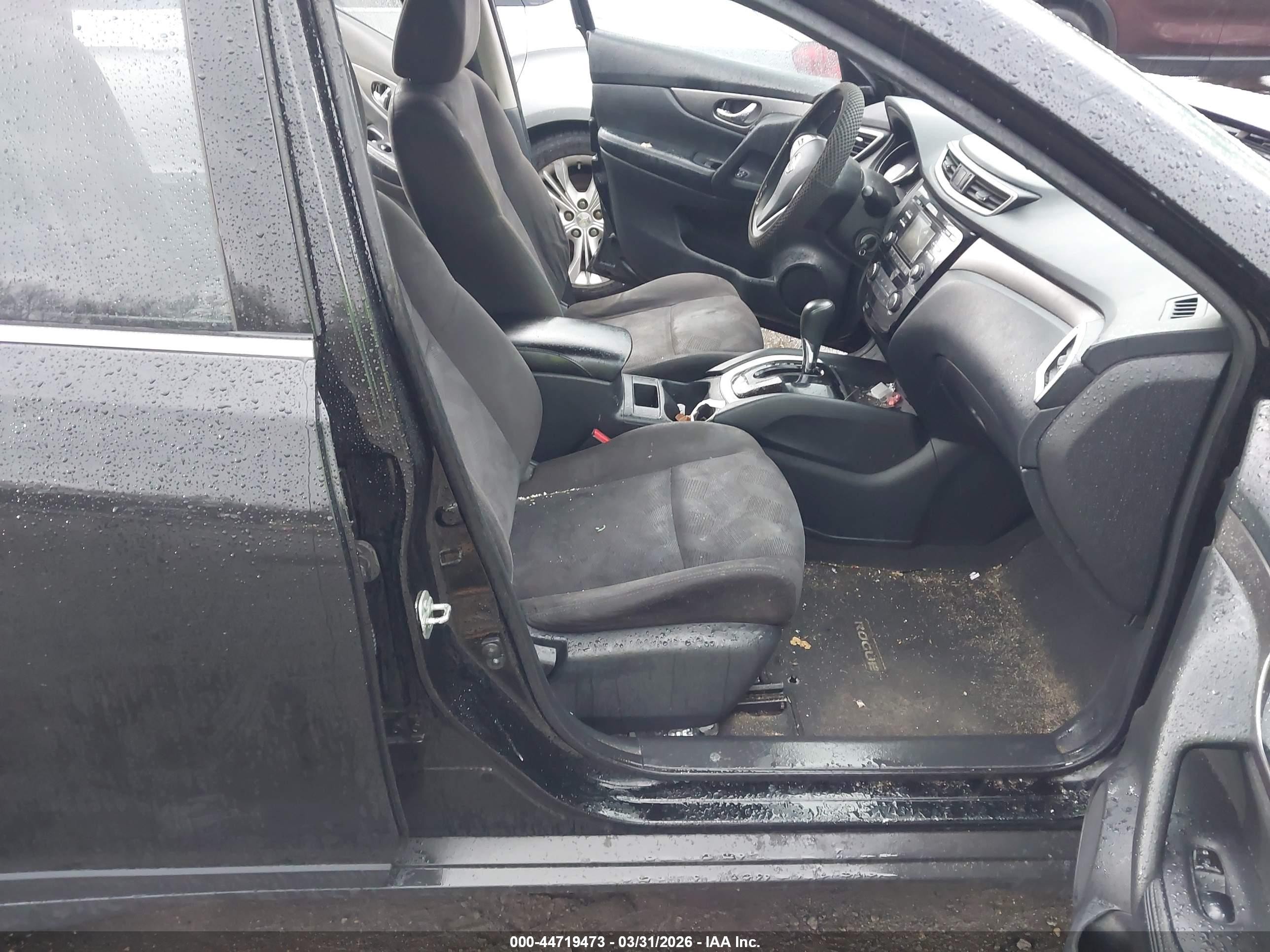 2015 Nissan Rogue S Black vin: KNMAT2MV9FP561567