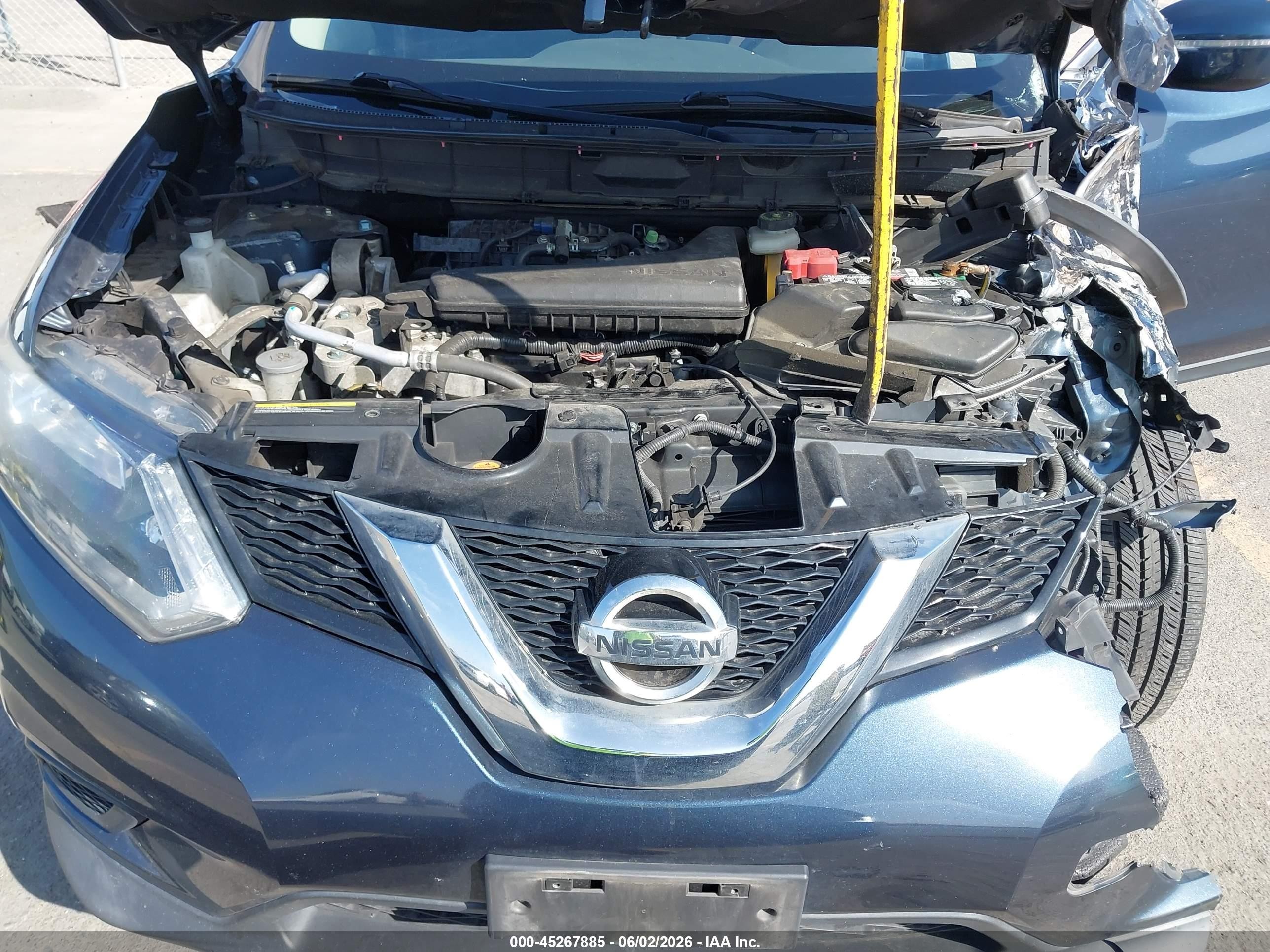 2015 Nissan Rogue S Blue vin: KNMAT2MV9FP564355