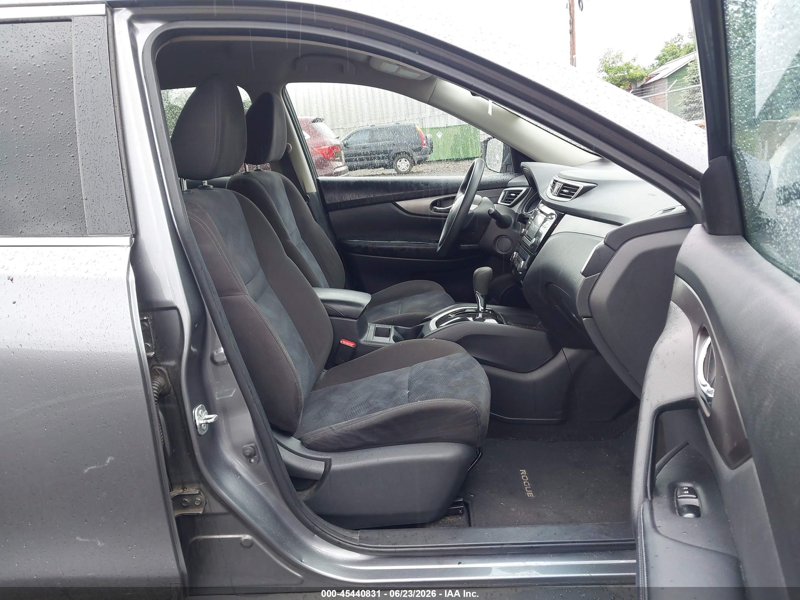 2015 Nissan Rogue Sv Gray vin: KNMAT2MV9FP581673