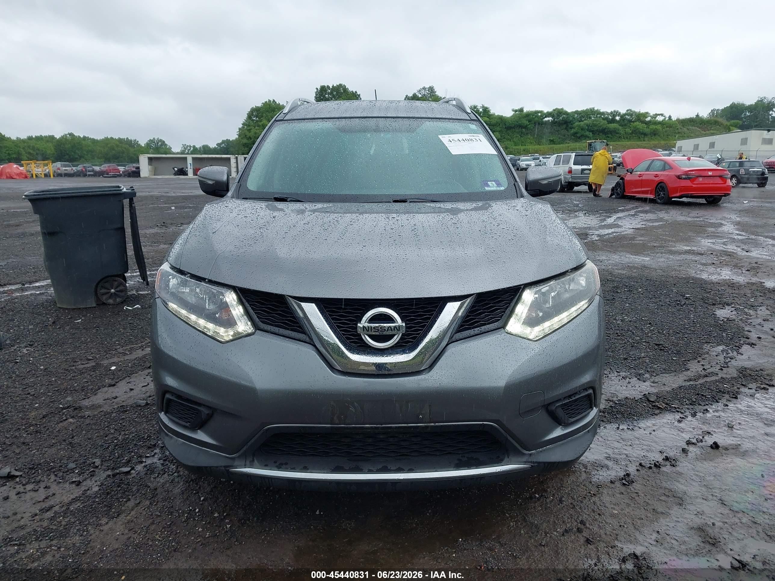 2015 Nissan Rogue Sv Gray vin: KNMAT2MV9FP581673