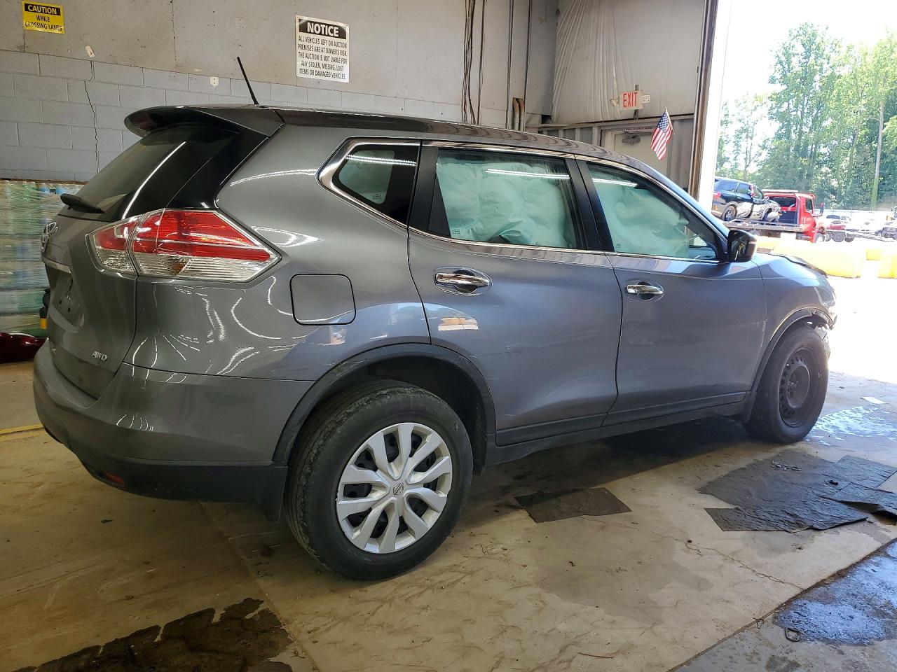 2015 Nissan Rogue S Gray vin: KNMAT2MV9FP583729