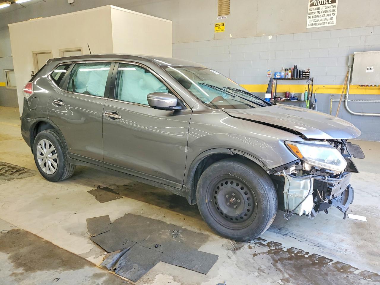 2015 Nissan Rogue S Gray vin: KNMAT2MV9FP583729