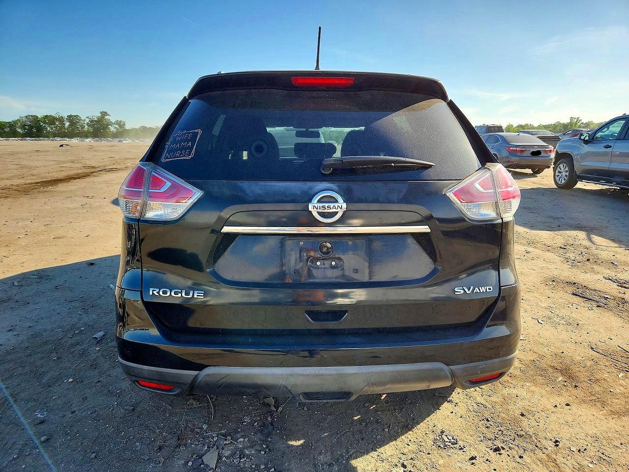 2015 Nissan Rogue Sv Black vin: KNMAT2MV9FP586145