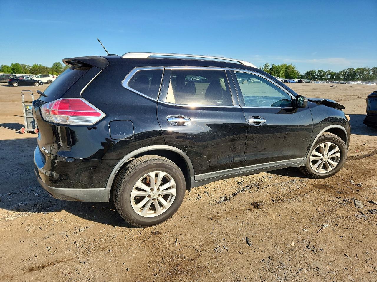 2015 Nissan Rogue Sv Black vin: KNMAT2MV9FP586145