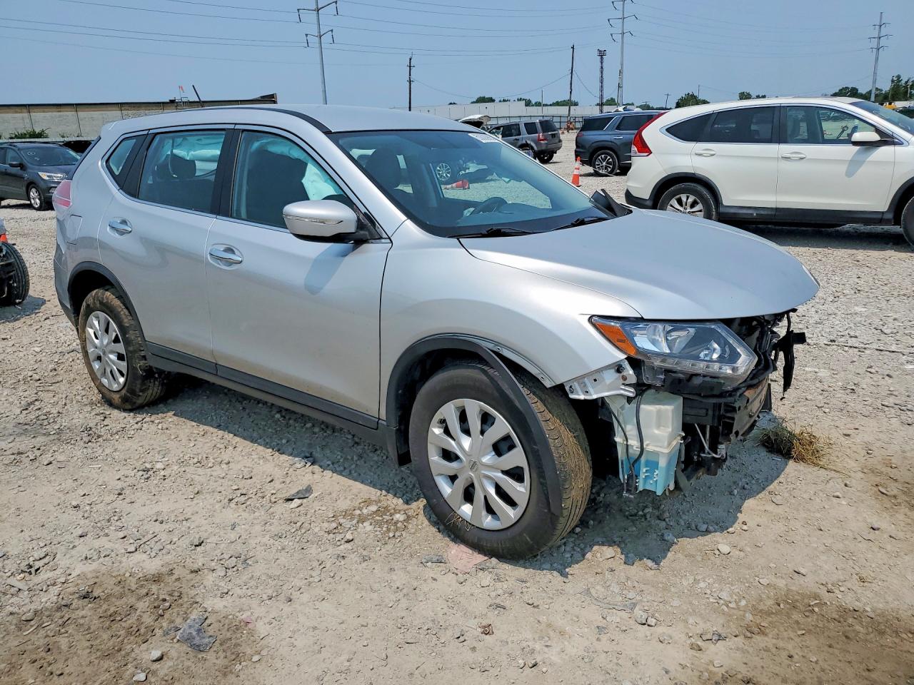 2015 Nissan Rogue S Silver vin: KNMAT2MV9FP591460