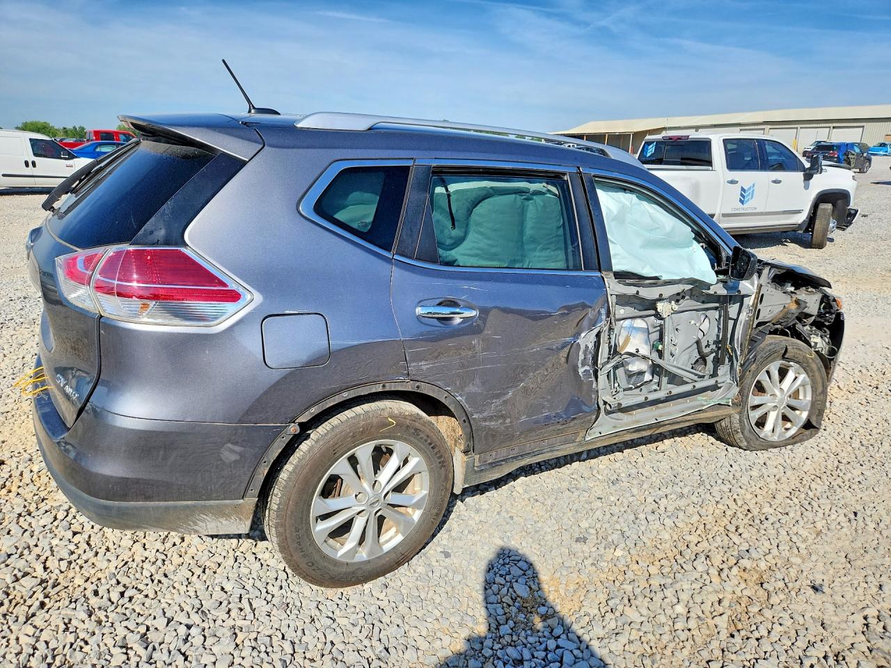 2016 Nissan Rogue Sv Серебряный vin: KNMAT2MV9GP669091