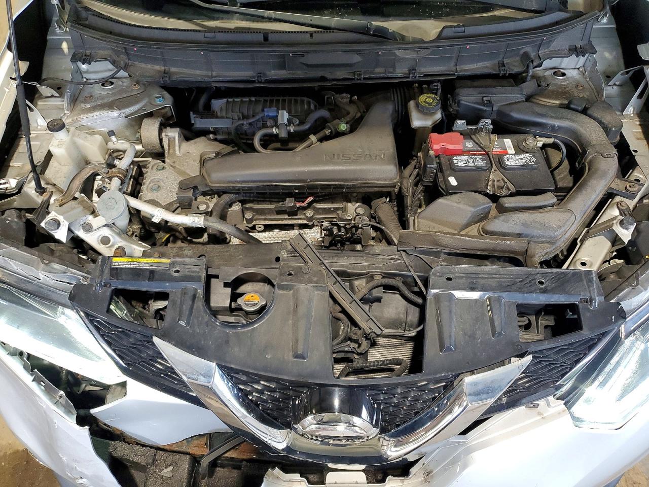 2015 Nissan Rogue Sv Silver vin: KNMAT2MVXFP500485