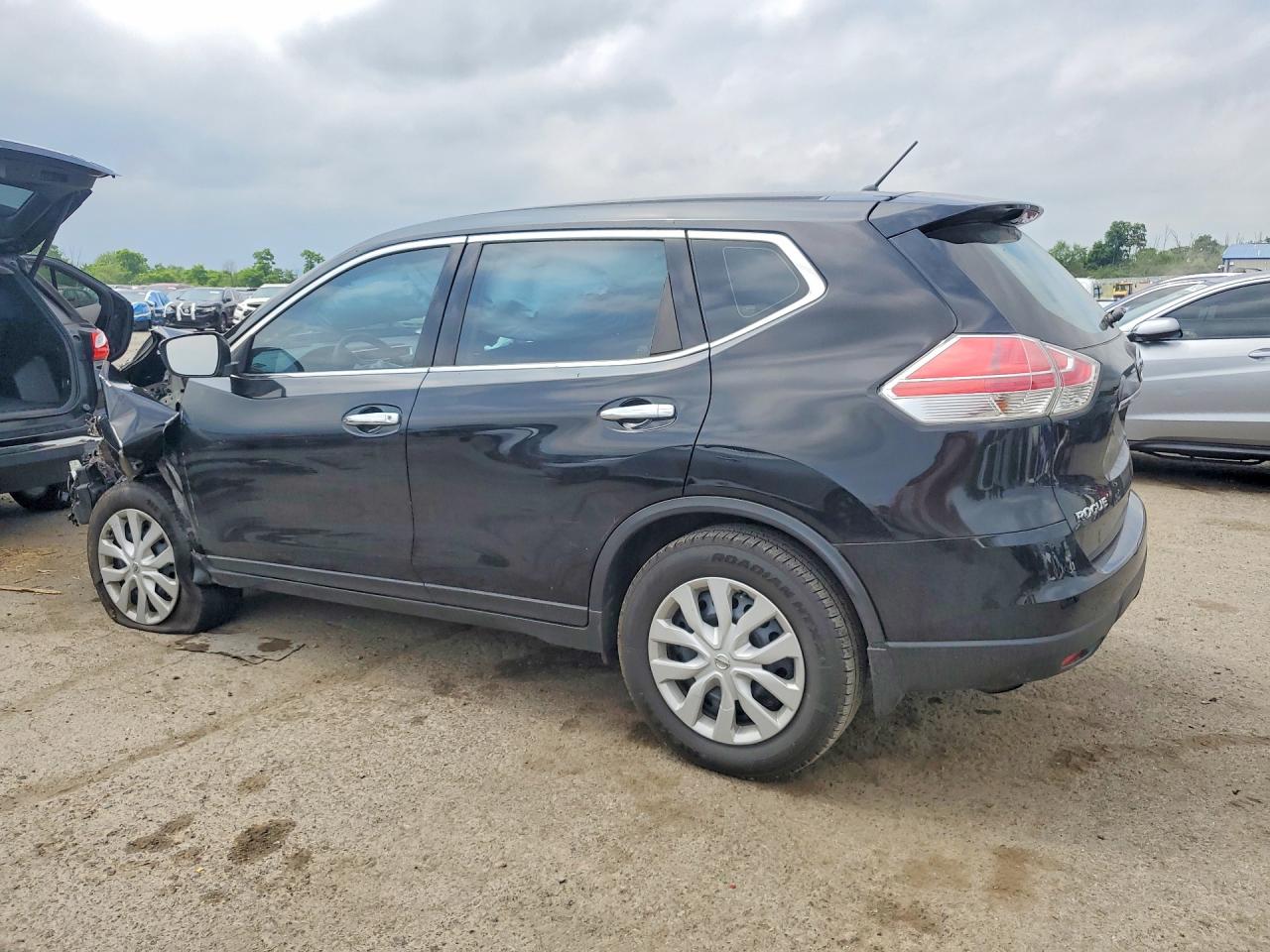 2015 Nissan Rogue S Черный vin: KNMAT2MVXFP502737