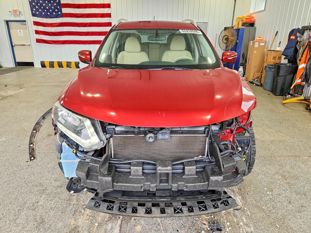 2015 Nissan Rogue Sv Red vin: KNMAT2MVXFP505315