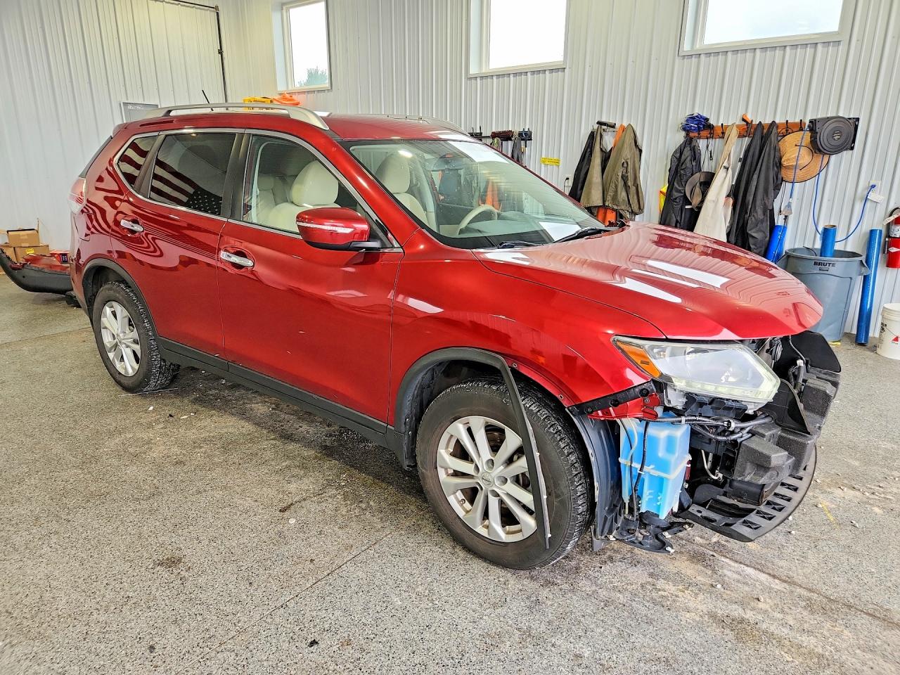 2015 Nissan Rogue Sv Red vin: KNMAT2MVXFP505315