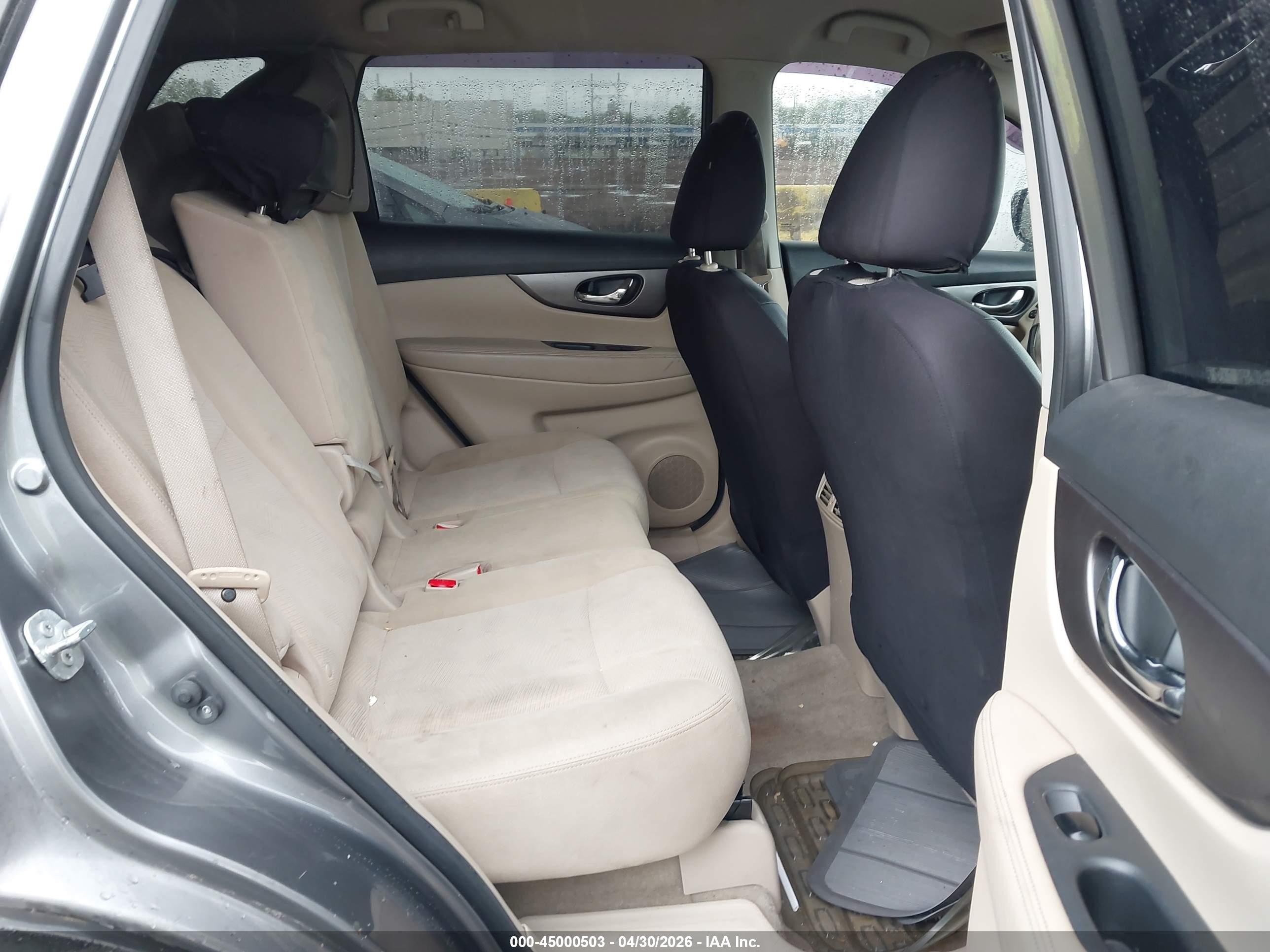 2015 Nissan Rogue Sv Серый vin: KNMAT2MVXFP505931