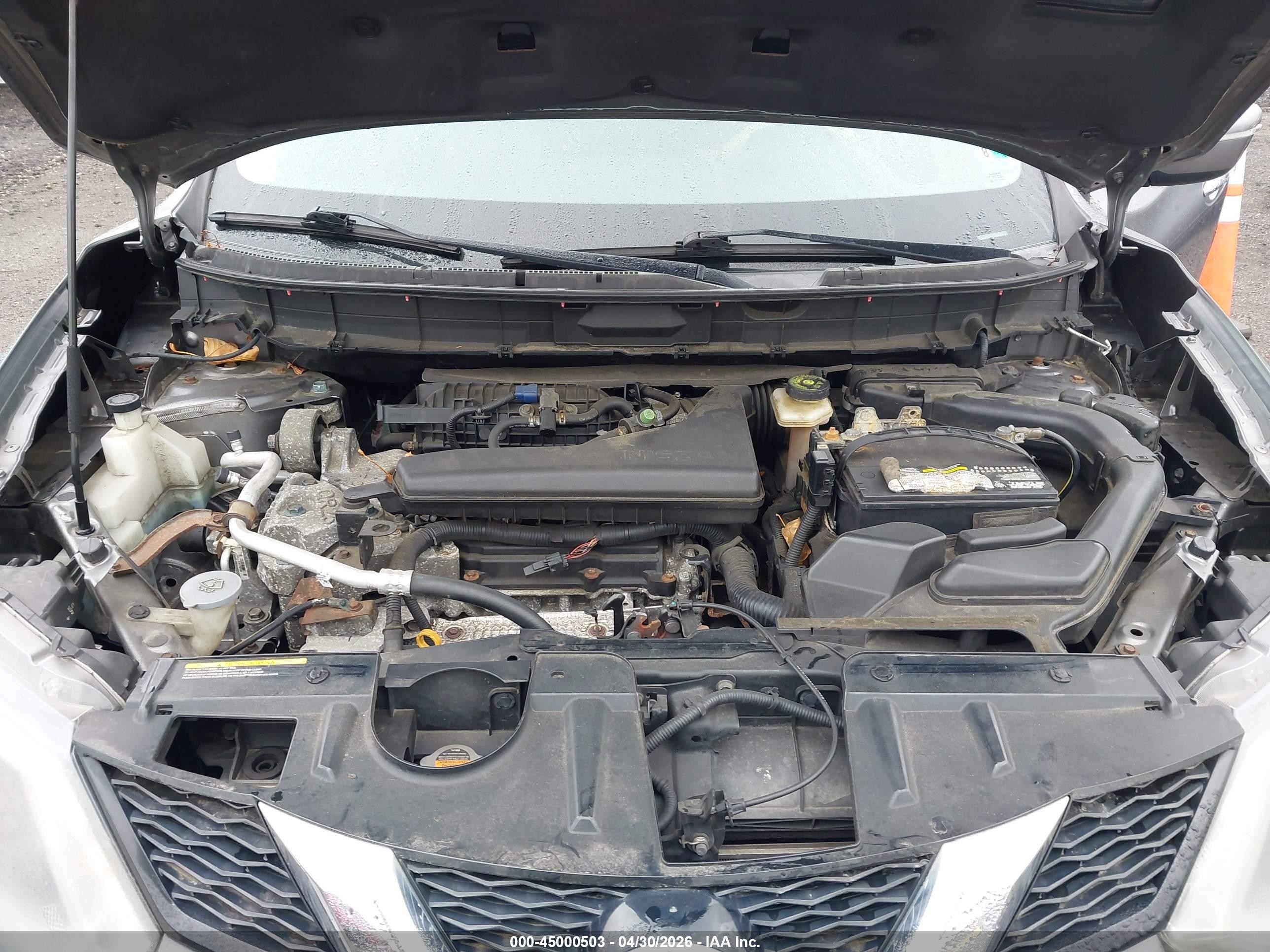 2015 Nissan Rogue Sv Серый vin: KNMAT2MVXFP505931