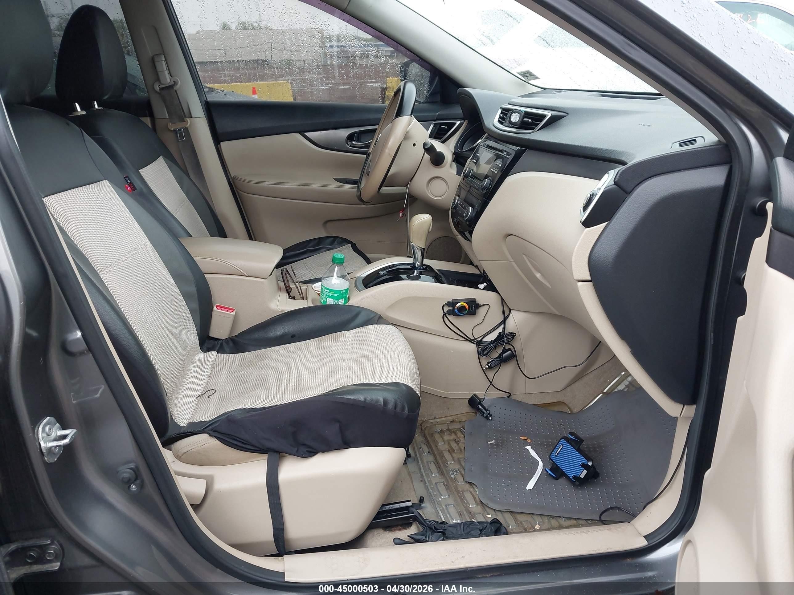 2015 Nissan Rogue Sv Серый vin: KNMAT2MVXFP505931