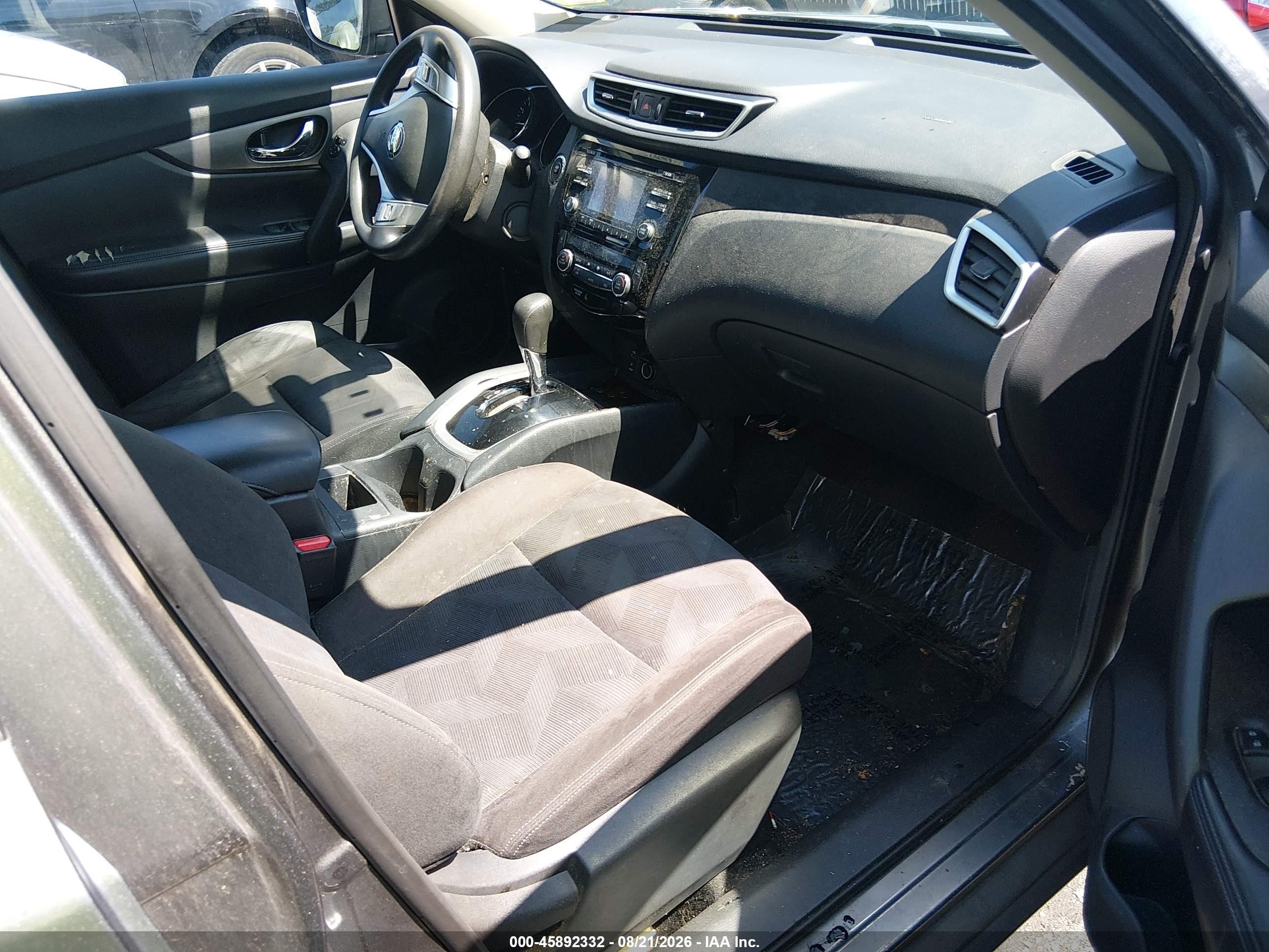 2015 Nissan Rogue Sv Gray vin: KNMAT2MVXFP511759