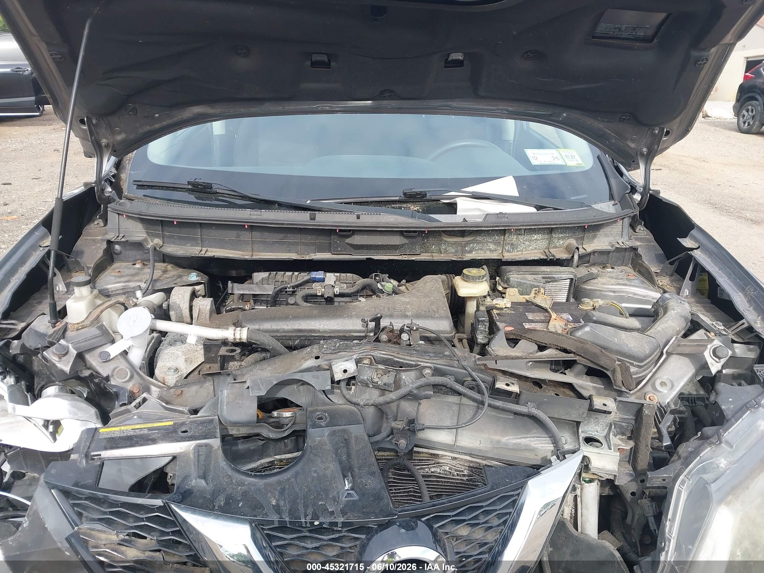 2015 Nissan Rogue Sv Gray vin: KNMAT2MVXFP512801