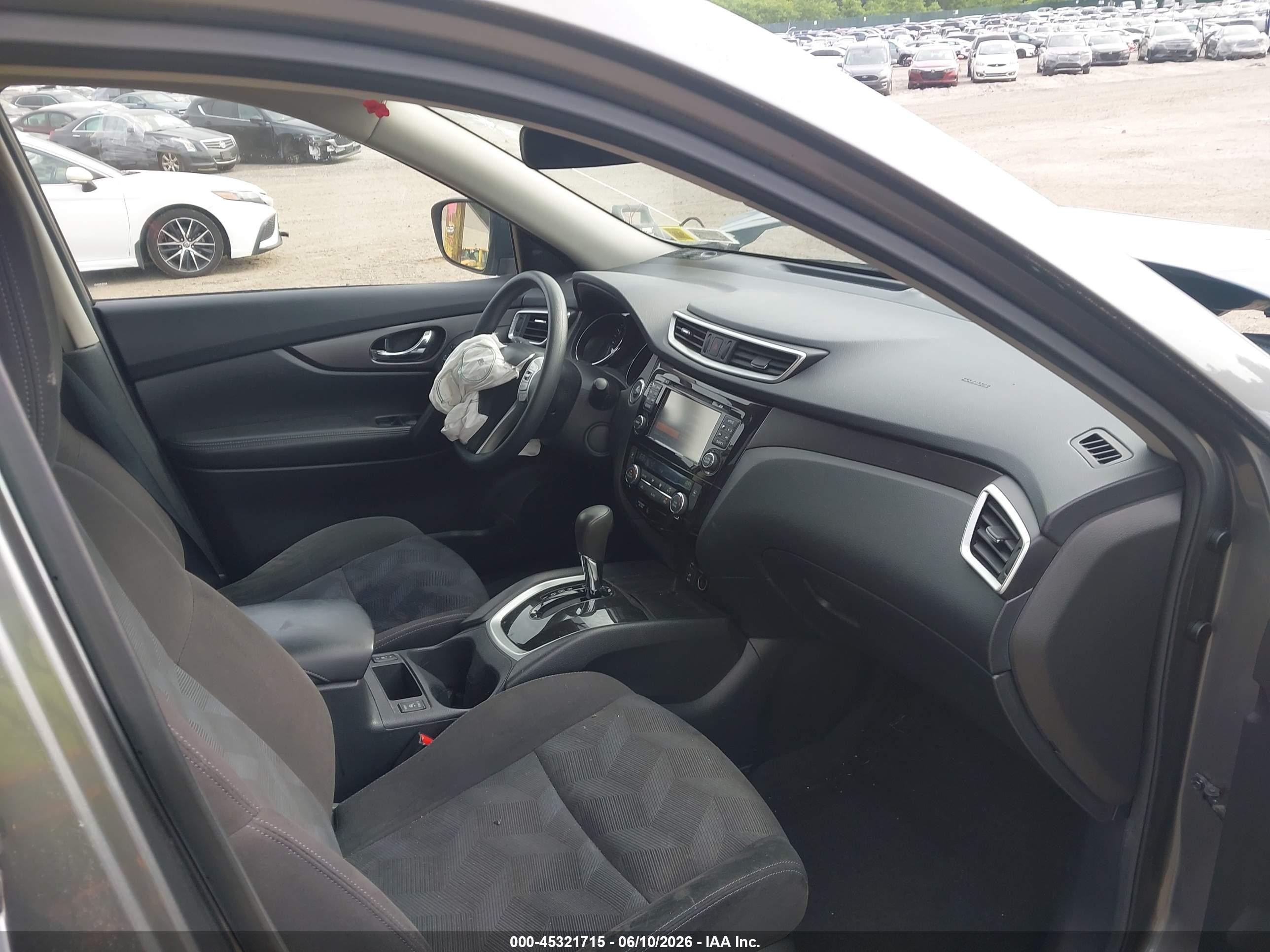 2015 Nissan Rogue Sv Gray vin: KNMAT2MVXFP512801