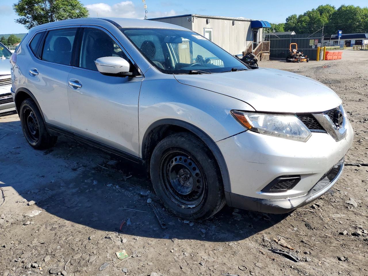 2015 Nissan Rogue S Silver vin: KNMAT2MVXFP514046