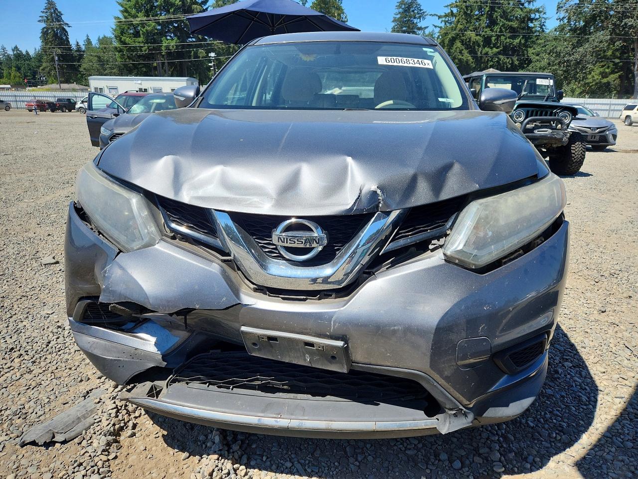 2015 Nissan Rogue S Silver vin: KNMAT2MVXFP514905