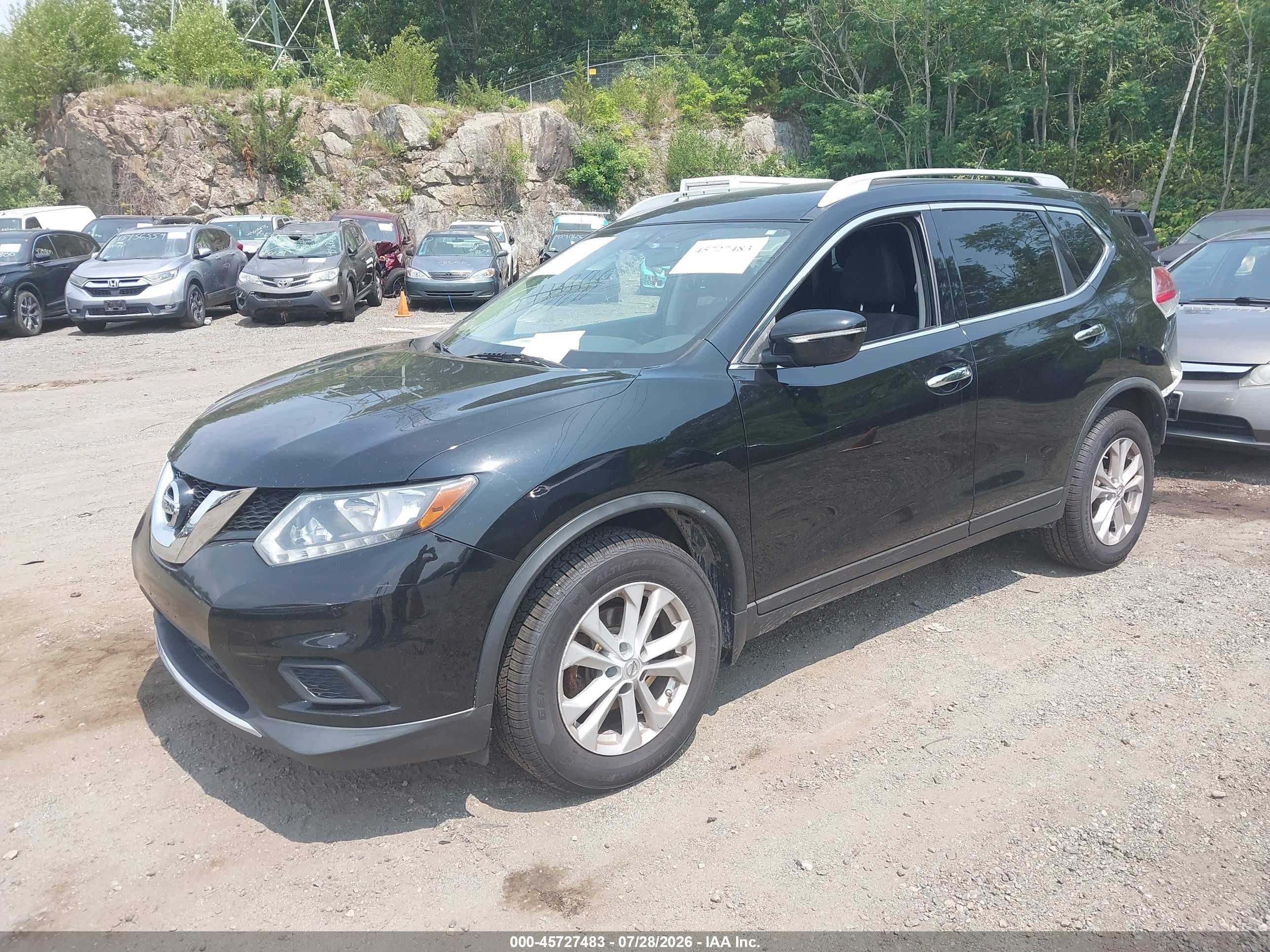 2015 Nissan Rogue Sv Black vin: KNMAT2MVXFP516069