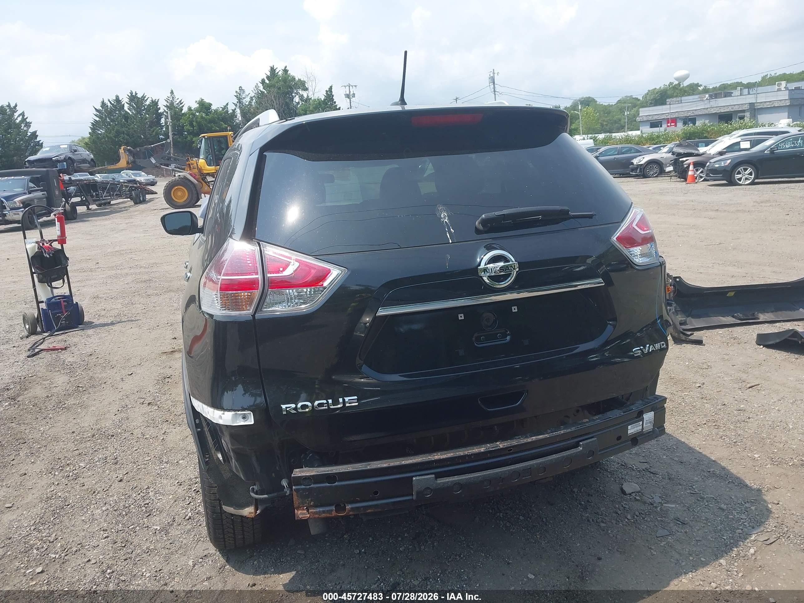 2015 Nissan Rogue Sv Black vin: KNMAT2MVXFP516069