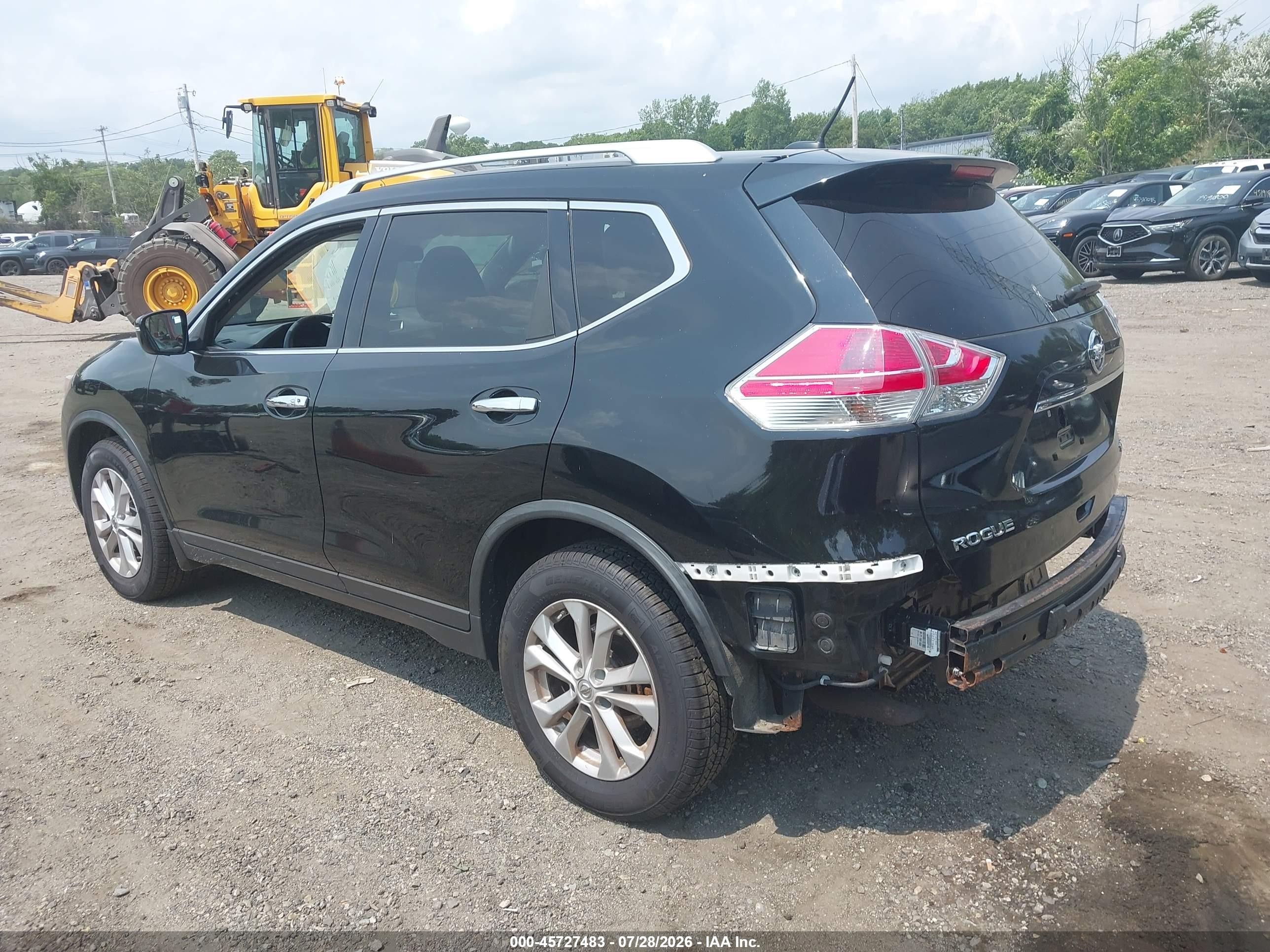2015 Nissan Rogue Sv Black vin: KNMAT2MVXFP516069