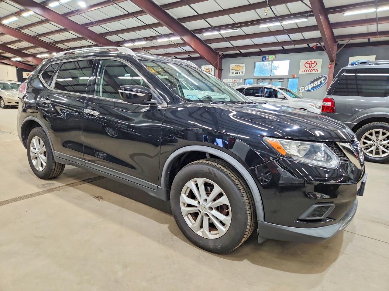 2015 Nissan Rogue Sv Black vin: KNMAT2MVXFP520977