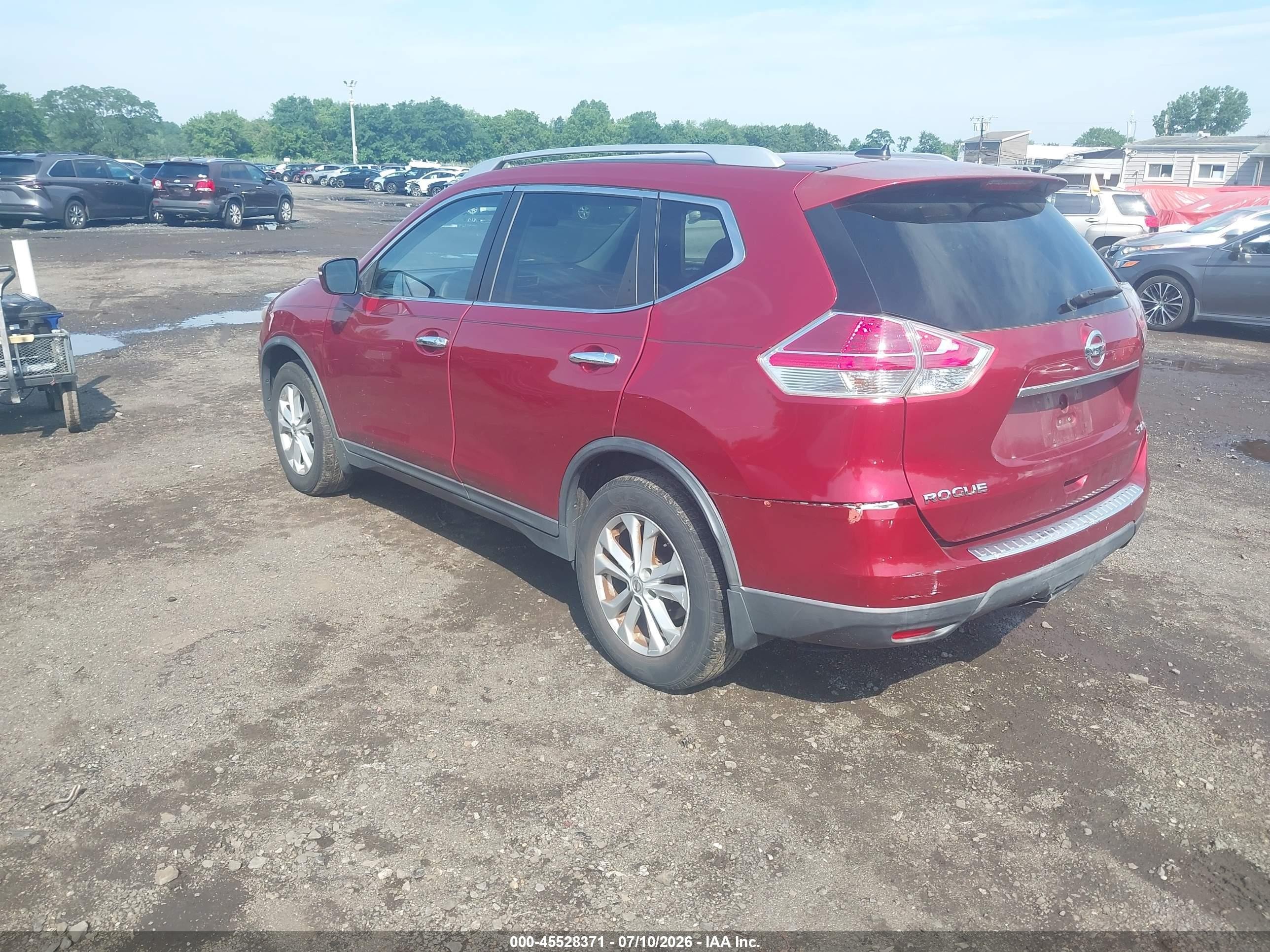 2015 Nissan Rogue Sv Red vin: KNMAT2MVXFP521031