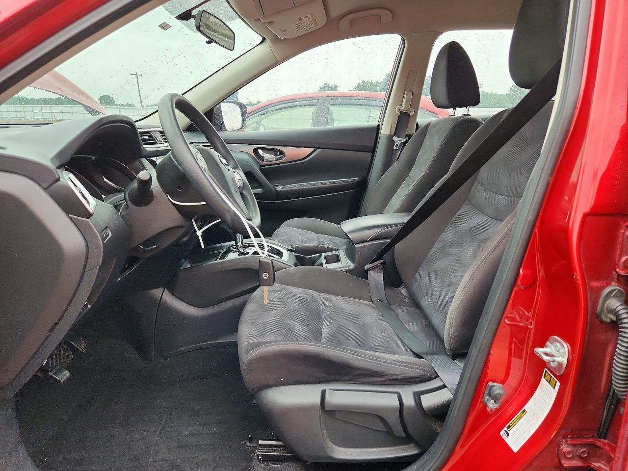 2015 Nissan Rogue S Red vin: KNMAT2MVXFP523992