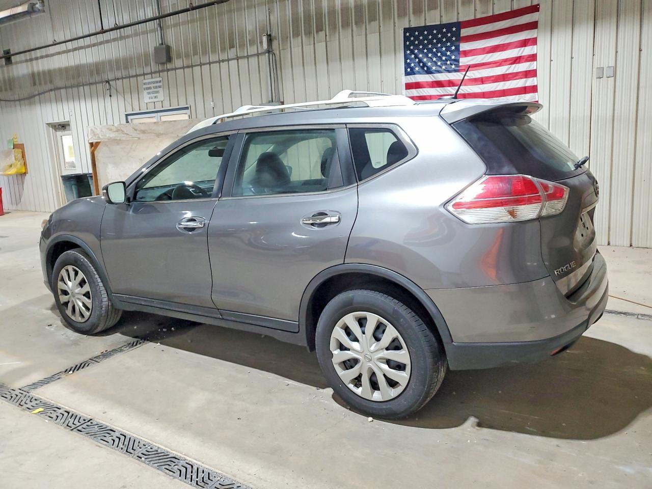 2015 Nissan Rogue S Gray vin: KNMAT2MVXFP527489