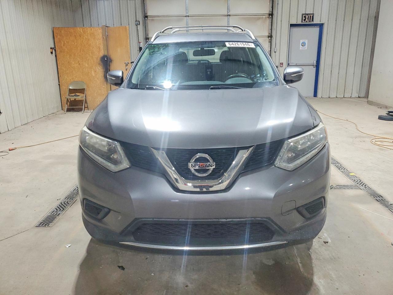 2015 Nissan Rogue S Gray vin: KNMAT2MVXFP527489