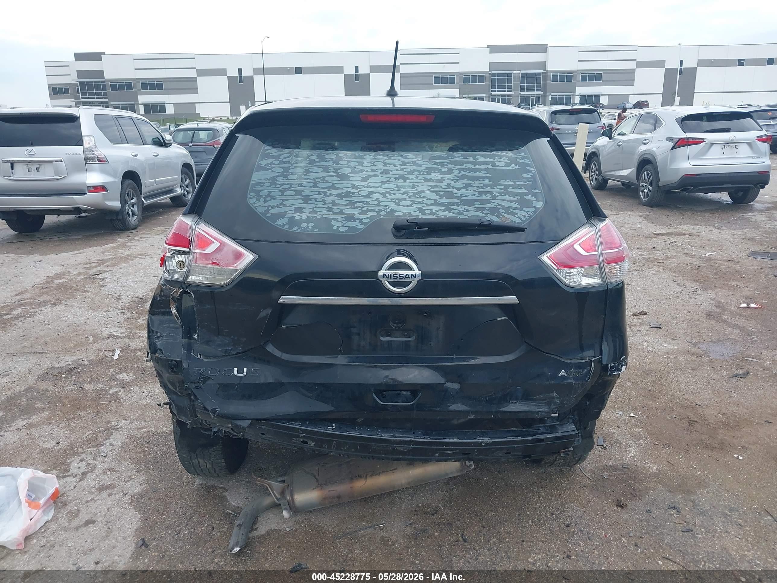 2015 Nissan Rogue S Black vin: KNMAT2MVXFP539738