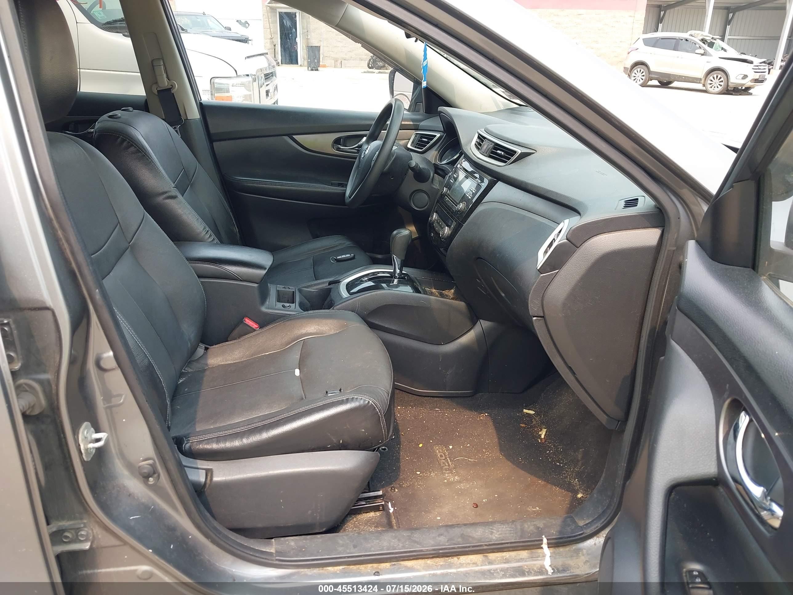 2015 Nissan Rogue Sv Gray vin: KNMAT2MVXFP554417